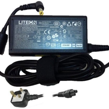 3.42A 65W Laptop Charger compatible with PA-1650-69 Acer Aspire E1-522-3442 E1-531-2686