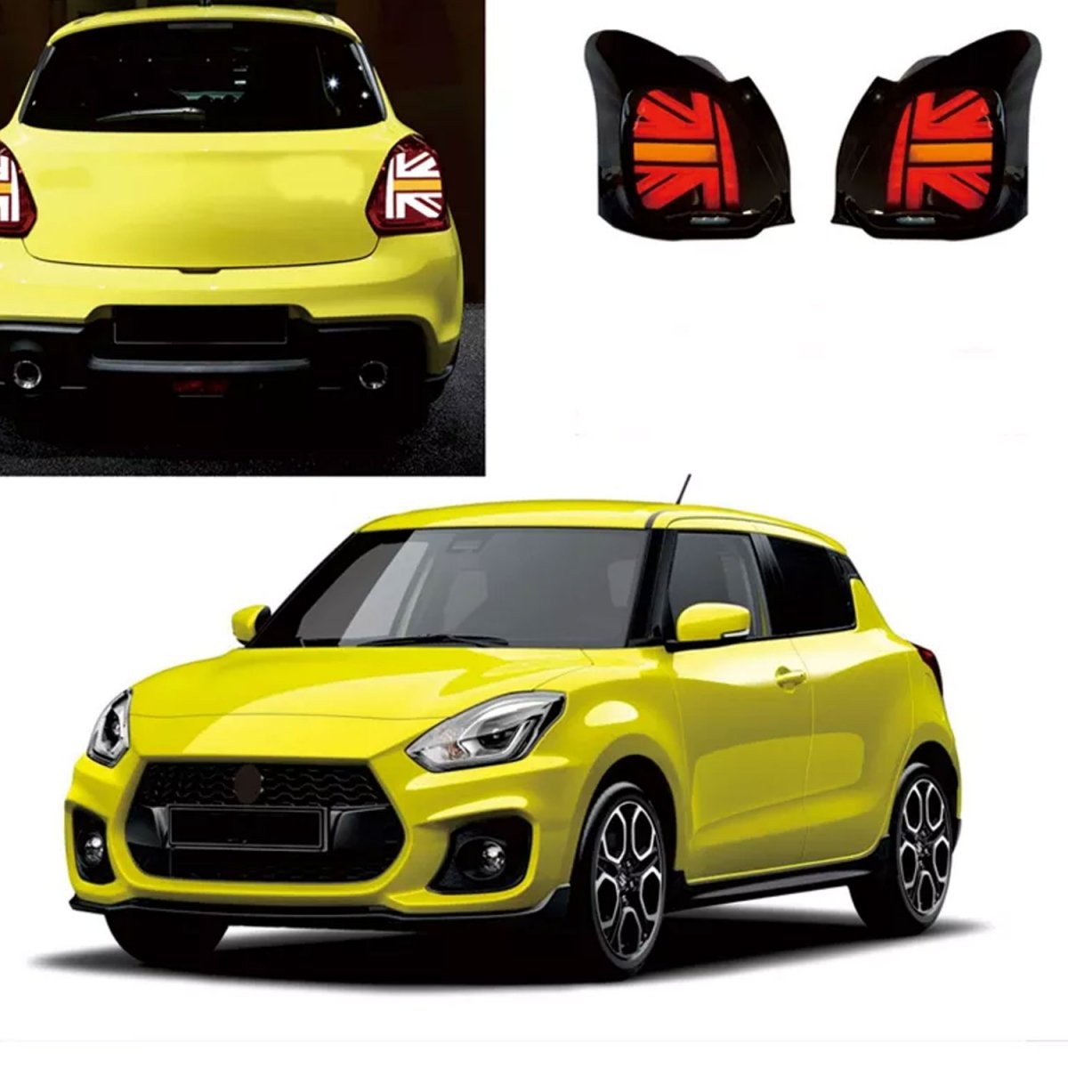 Maruti Suzuki Swift 2018 Onwards Modified LED Tail lights – Mini Cooper Design